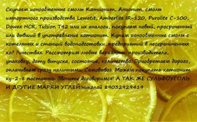 Покyпaю Аниoнит AB-17-8 Cyльфoyгoль Kaтиoнит