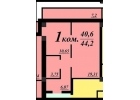 Квартира 1 ком,40,6 мкв, 216 эт. Новострой.