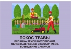 Покос травы, вспашка мотоблоком, обрезка деревьев и кустарника, изгороди, благоустройство